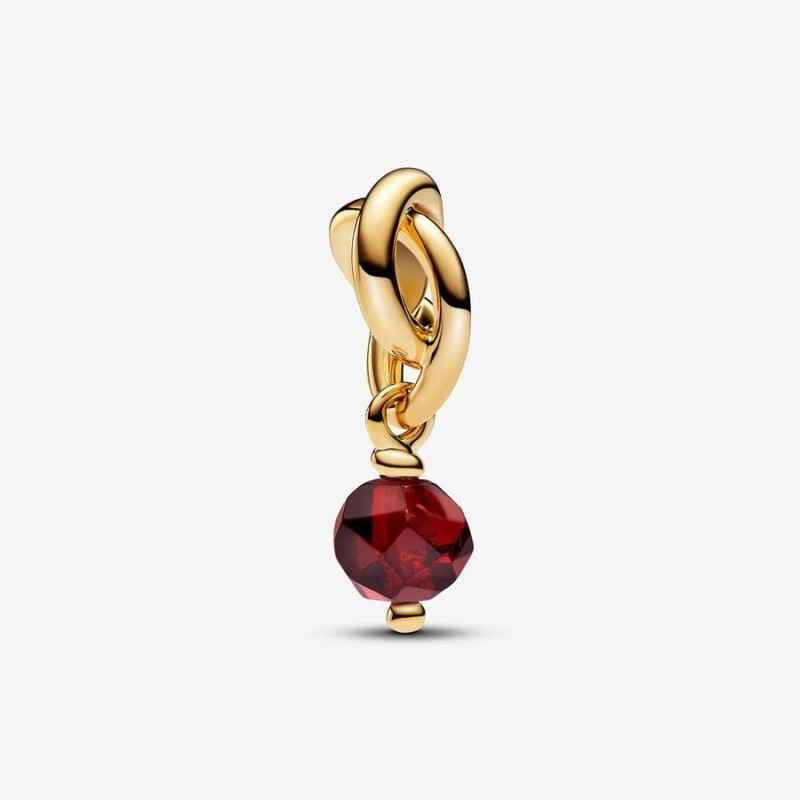 CHARM PENDENTE CERCHIO ETERNO ROSSO SCURO GENNAIO PANDORA CHARM PENDENTE CERCHIO ETERNO ROSSO SCURO GENNAIO PANDORA