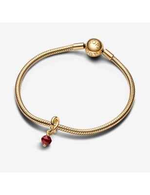 CHARM PENDENTE CERCHIO ETERNO ROSSO SCURO GENNAIO PANDORA 763462C01 PANDORA