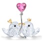 DECORAZIONE INSEPARABILI CUORE ROSA SWAROVSKI DECORAZIONE INSEPARABILI CUORE ROSA SWAROVSKI