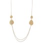 COLLANA DOPPIA CATENA ELEMENTI SPAZZOLATI PAVÈ FOGLIE AQUAFORTE COLLANA DOPPIA CATENA ELEMENTI SPAZZOLATI PAVÈ FOGLIE AQUAFORTE