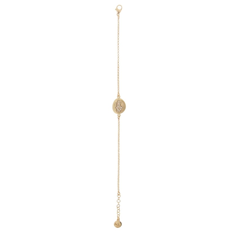 BRACCIALE ELEMENTO SPAZZOLATO PAVÈ ZIRCONI FOGLIE DONNA AQUAFORTE BRACCIALE ELEMENTO SPAZZOLATO PAVÈ ZIRCONI FOGLIE DONNA AQUAFORTE
