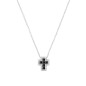 COLLANA MINI DOPPIA CROCE ZIRCONI BIANCHI E NERI DONNA AMEN COLLANA MINI DOPPIA CROCE ZIRCONI BIANCHI E NERI DONNA AMEN