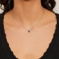 COLLANA MINI DOPPIA CROCE ZIRCONI BIANCHI E NERI DONNA AMEN COLLANA MINI DOPPIA CROCE ZIRCONI BIANCHI E NERI DONNA AMEN