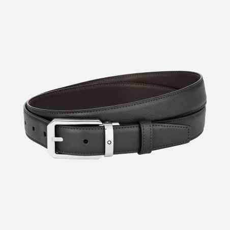 CINTURA REVERSIBILE IN PELLE NERA/MARRONE 30 MM UOMO MONTBLANC 128759 MONTBLANC
