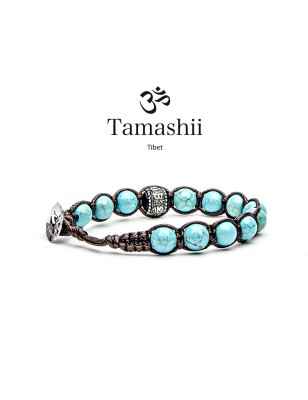 BRACCIALE TURCHESE TAMASHII RUOTA DELLA PREGHIERA BHS1100-7 TAMASHII