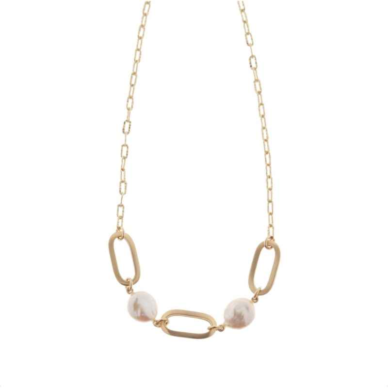 COLLANA PERLE BAROCCHE ELEMENTI OVALI PERLE CHIC DONNA AQUAFORTE COLLANA PERLE BAROCCHE ELEMENTI OVALI PERLE CHIC DONNA AQUAFORTE