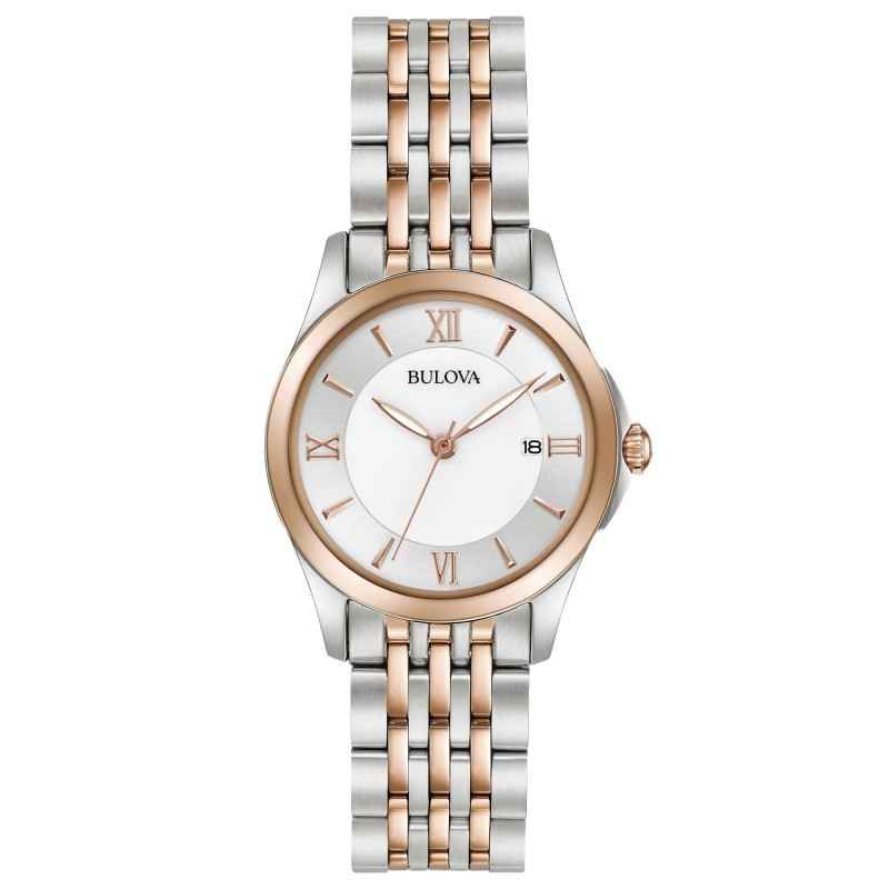 OROLOGIO AL QUARZO BICOLORE ORO ROSA MADREPERLA DONNA BULOVA CLASSIC