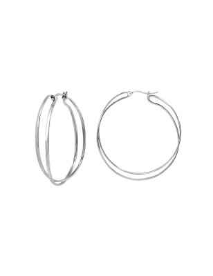 ORECCHINI CERCHIO DOPPIO ACCIAIO LIGHTLINE DONNA BREIL  TJ3675 BREIL