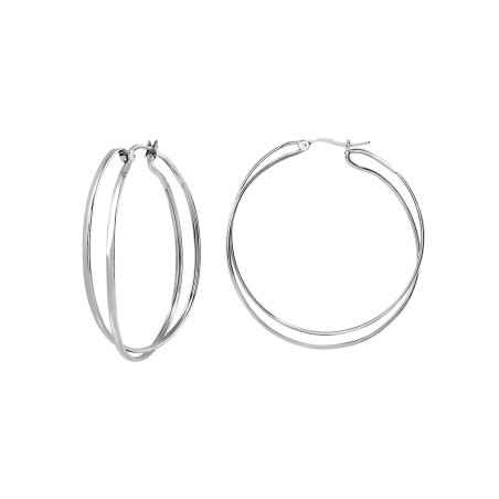 ORECCHINI CERCHIO DOPPIO ACCIAIO LIGHTLINE DONNA BREIL  TJ3675 BREIL