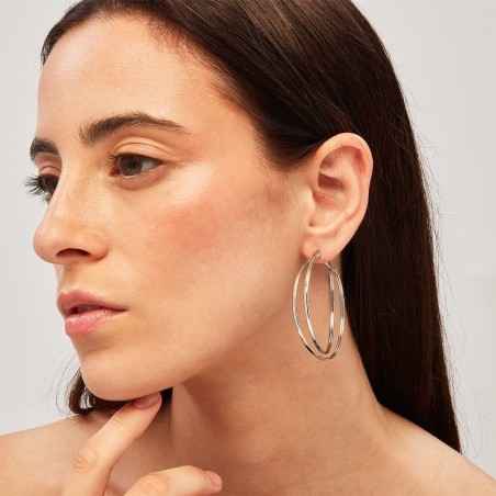 ORECCHINI CERCHIO DOPPIO ACCIAIO LIGHTLINE DONNA BREIL 