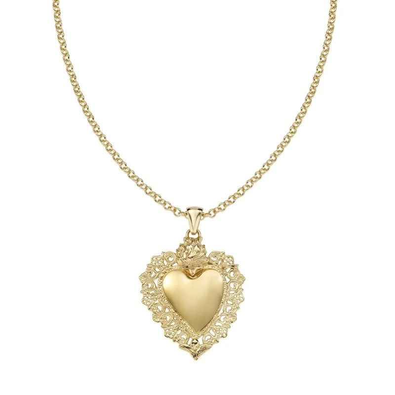 COLLANA CON PENDENTE SACRO CUORE DORATO DONNA AMEN COLLANA CON PENDENTE SACRO CUORE DORATO DONNA AMEN