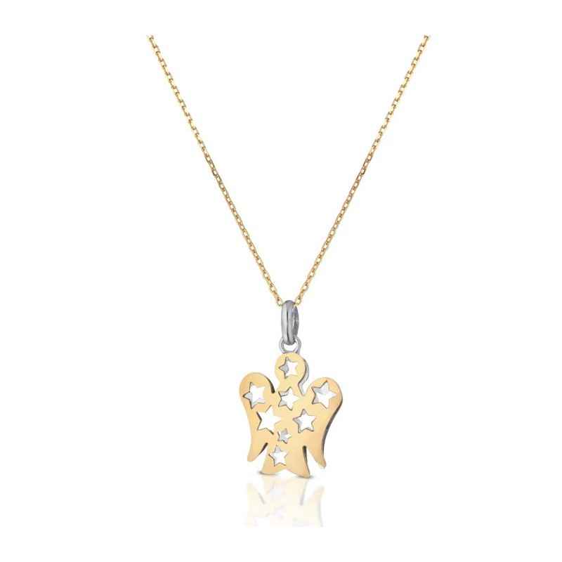 COLLANA ANGELO CON STELLE DOUBLE FACE ROBERTO GIANNOTTI