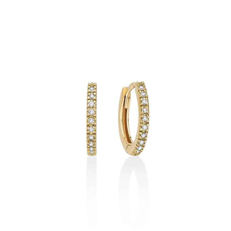 ORECCHINI CERCHIO DIAMANTI ORO GIALLO 10MM DONNA MILUNA I DIAMANTI ORECCHINI CERCHIO DIAMANTI ORO GIALLO 10MM DONNA MILUNA I DIAMANTI