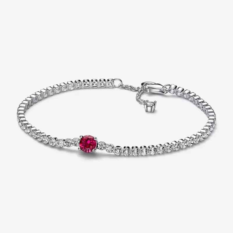 BRACCIALE TENNIS PIETRA ROSSA 18CM DONNA PANDORA BRACCIALE TENNIS PIETRA ROSSA 18CM DONNA PANDORA