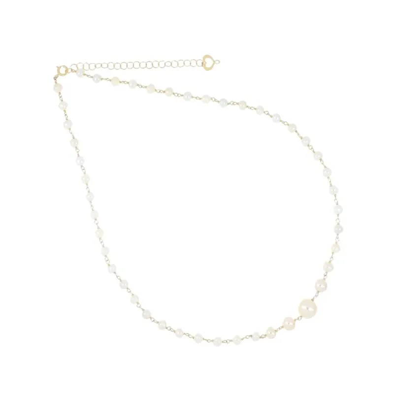 COLLANA ROSARIO 18KT PERLE ONDA BIANCA DONNA MAMAN ET SOPHIE AURUM COLLANA ROSARIO 18KT PERLE ONDA BIANCA DONNA MAMAN ET SOPHIE AURUM