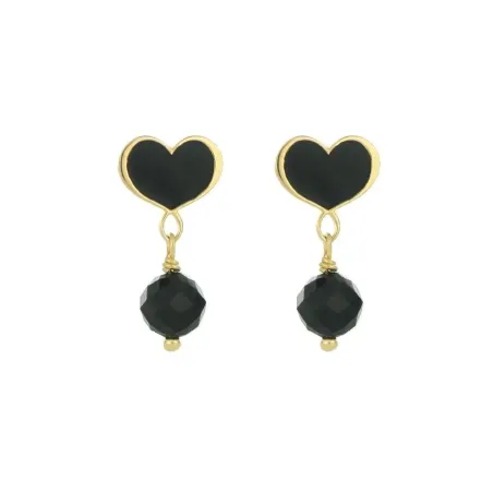 ORECCHINI LOBO CUORE MAMAN ONDA NERA DONNA MAMAN ET SOPHIE 