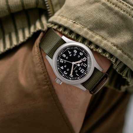 OROLOGIO A CARICA MANUALE FIELD UOMO HAMILTON KHAKI MECHANICAL
