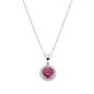 COLLANA DIAMOND ZIRCONE TONDO RUBINO DONNA AMEN COLLANA DIAMOND ZIRCONE TONDO RUBINO DONNA AMEN