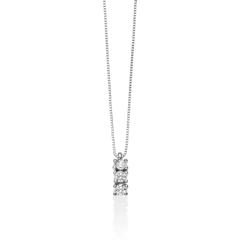 COLLANA TRILOGY ORO BIANCO DIAMANTI DONNA MILUNA COLLANA TRILOGY ORO BIANCO DIAMANTI DONNA MILUNA