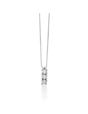 COLLANA TRILOGY ORO BIANCO DIAMANTI DONNA MILUNA 