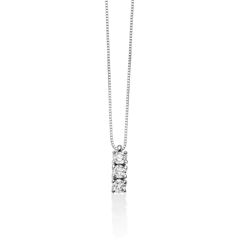 COLLANA TRILOGY ORO BIANCO DIAMANTI DONNA MILUNA COLLANA TRILOGY ORO BIANCO DIAMANTI DONNA MILUNA