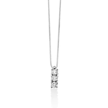 COLLANA TRILOGY ORO BIANCO DIAMANTI DONNA MILUNA 