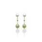 ORECCHINI ARGENTO DORATO DONNA MILUNA LE PERLE