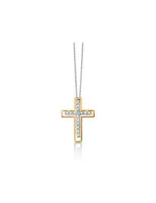 COLLANA CROCE ORO DIAMANTE DONNA MILUNA I DIAMANTI CLD4303 MILUNA