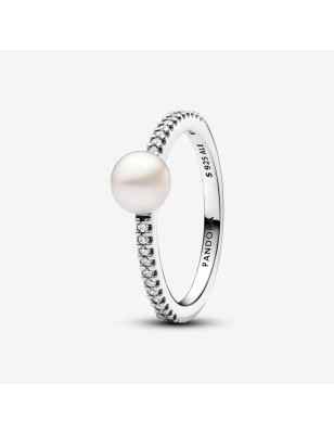 ANELLO PERLA ACQUA DOLCE E PAVE' MIS.50 PANDORA