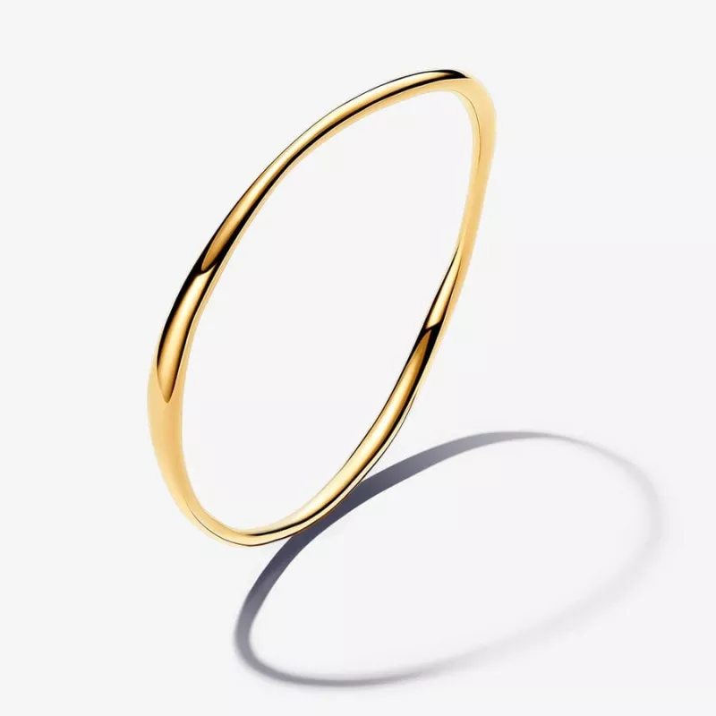 BRACCIALE RIGIDO LINEA SINUOSA DORATO 19CM DONNA PANDORA BRACCIALE RIGIDO LINEA SINUOSA DORATO 19CM DONNA PANDORA