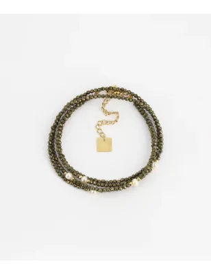 BRACCIALE LA NATURA CON PIETRE DI PIRITE DONNA ZAG 