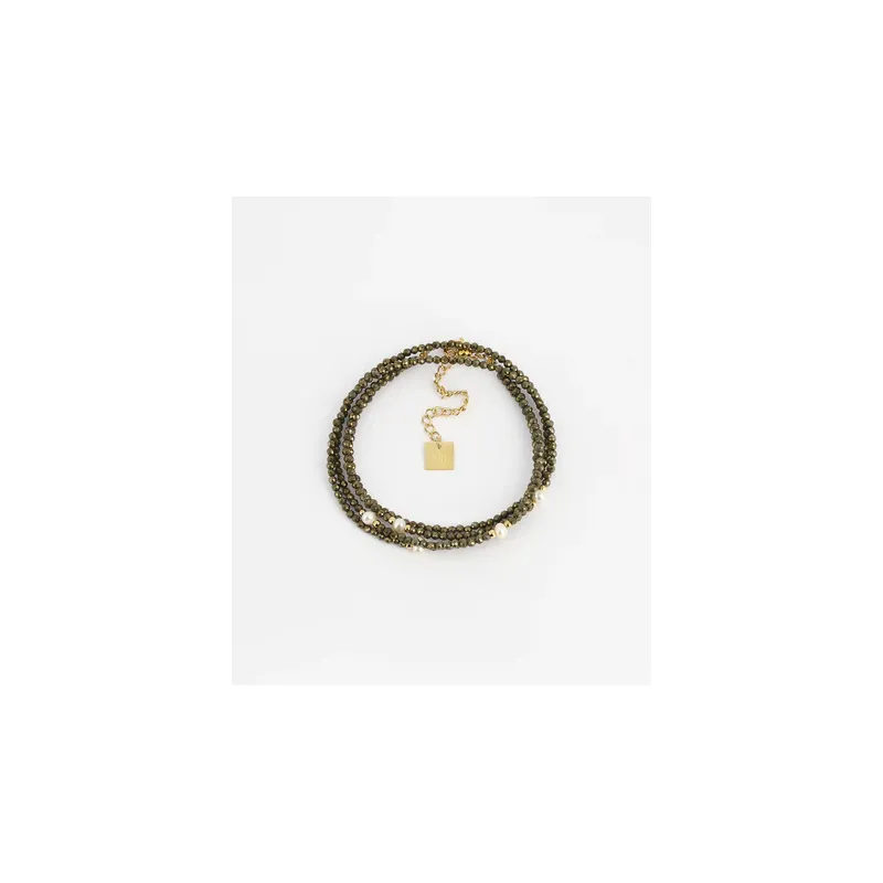 BRACCIALE LA NATURA CON PIETRE DI PIRITE DONNA ZAG 