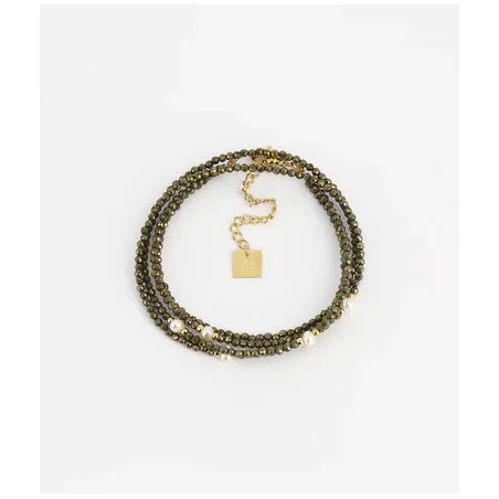 BRACCIALE LA NATURA CON PIETRE DI PIRITE DONNA ZAG 