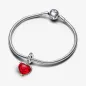 CHARM PENDENTE DISNEY, MICKEY E MINNIE, CUORE VETRO MURANO PANDORA CHARM PENDENTE DISNEY, MICKEY E MINNIE, CUORE VETRO MURANO PANDORA