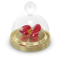 CAMPANA DI VETRO PAPAVERO ROSSO SWAROVSKI CAMPANA DI VETRO PAPAVERO ROSSO SWAROVSKI
