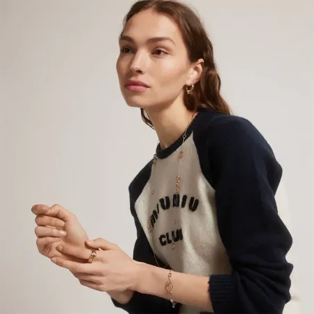 COLLANA LUNGA CON CERCHI BICOLORE DONNA TI SENTO 