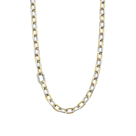 COLLANA MAGLIE BICOLORE ZIRCONI DONNA TI SENTO 