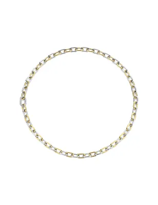 COLLANA MAGLIE BICOLORE ZIRCONI DONNA TI SENTO 