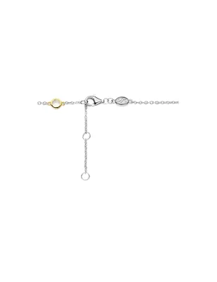 BRACCIALE BICOLORE PERLA MADREPERLA ZIRCONI DONNA TI SENTO