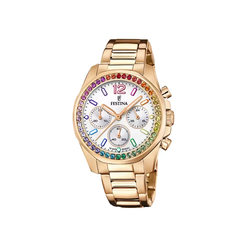 OROLOGIO RAINBOW ACCIAIO ROSÉ DONNA FESTINA BOYFRIEND COLLECTION OROLOGIO RAINBOW ACCIAIO ROSÉ DONNA FESTINA BOYFRIEND COLLECTION