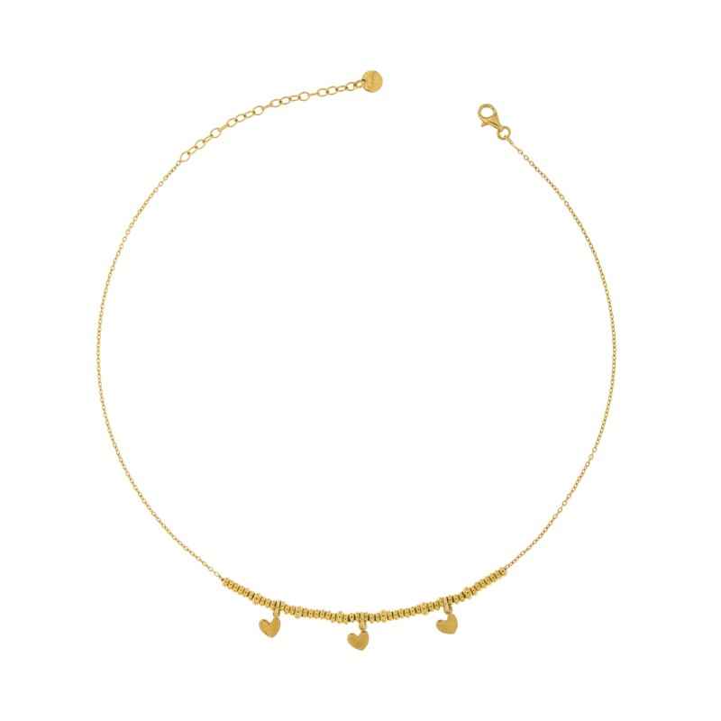 GIROCOLLO MICRO ANELLI CON 3 CUORI RUE DES MILLE GIROCOLLO MICRO ANELLI CON 3 CUORI RUE DES MILLE