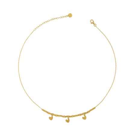 GIROCOLLO MICRO ANELLI CON 3 CUORI RUE DES MILLE GR-003 CUO AU RUE DES MILLE
