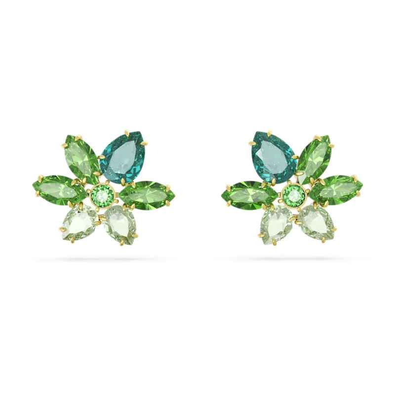 ORECCHINI A LOBO GEMA FIORE VERDE DONNA SWAROVSKI ORECCHINI A LOBO GEMA FIORE VERDE DONNA SWAROVSKI