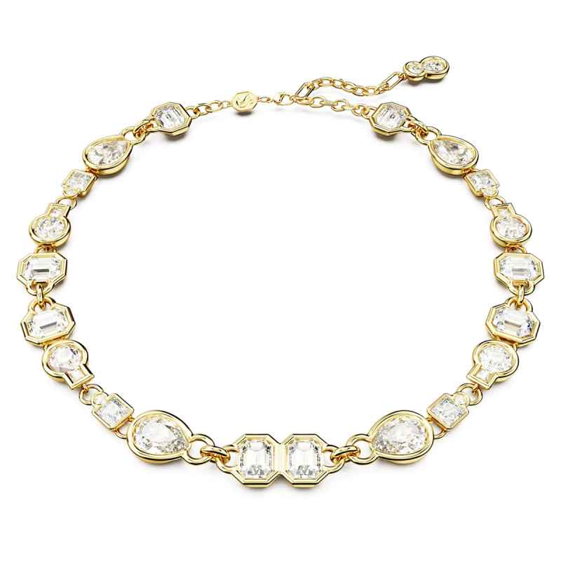 COLLANA BIANCA PLACCATA COLOR ORO DONNA SWAROVSKI COLLANA BIANCA PLACCATA COLOR ORO DONNA SWAROVSKI