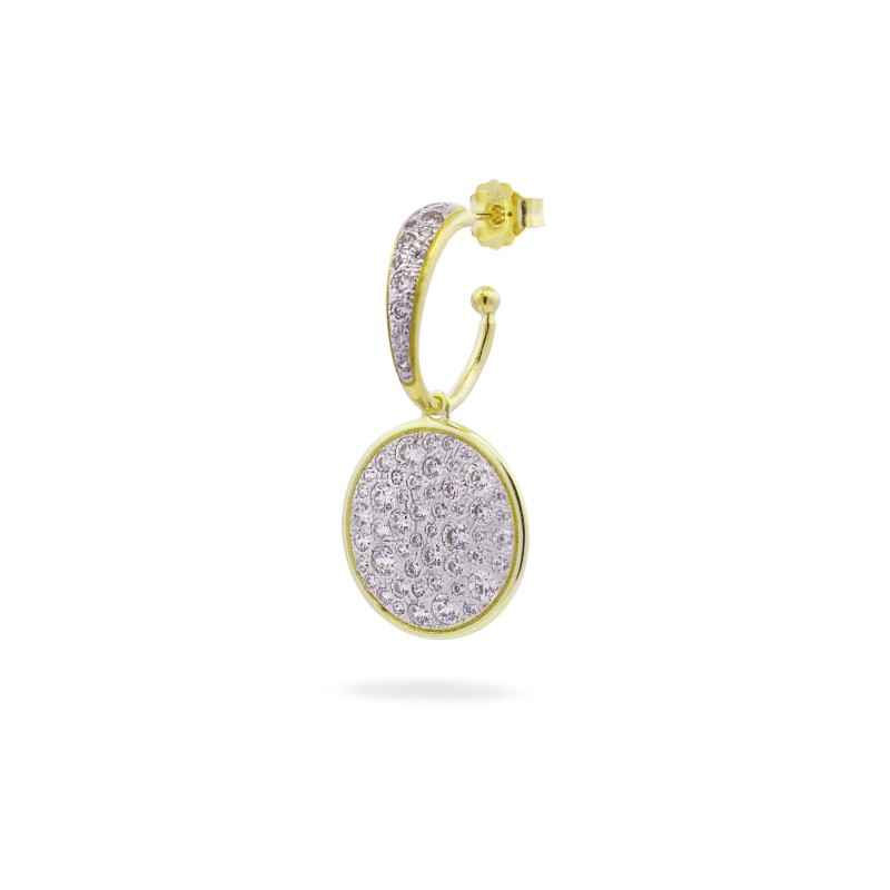 MONORECCHINO HOOP CERCHIO PAVE' DONNA RUE DES MILLE 