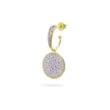 MONORECCHINO HOOP CERCHIO PAVE' DONNA RUE DES MILLE  ORZ-018 M4 CER AU RUE DES MILLE