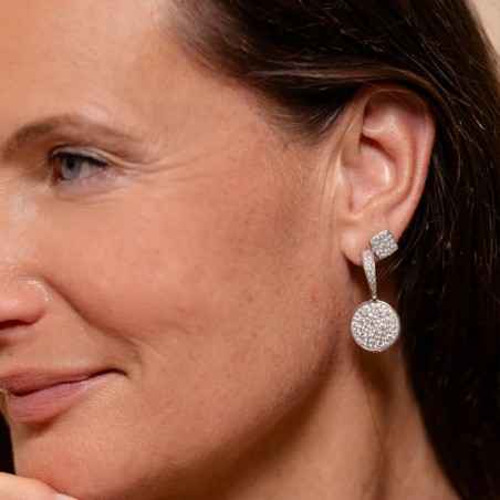 MONORECCHINO HOOP CERCHIO PAVE' DONNA RUE DES MILLE 