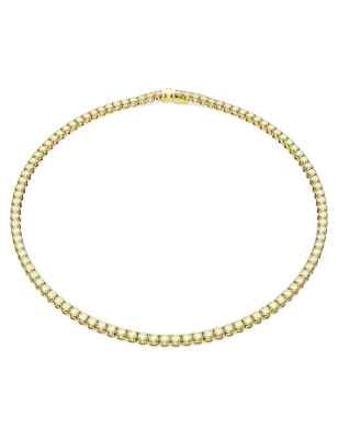 COLLANA TENNIS GIALLA PLACCATA COLOR ORO SWAROVSKI
