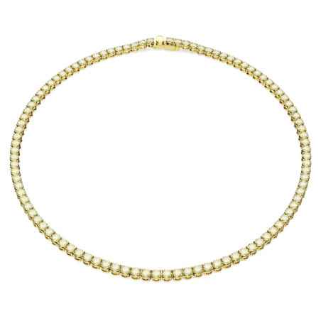 COLLANA TENNIS GIALLA PLACCATA COLOR ORO SWAROVSKI