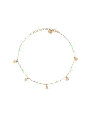 CAVIGLIERA CON CHARMS E SMALTO VERDE DONNA RUE DES MILLE  CAV-017 M1 C4 AU RUE DES MILLE